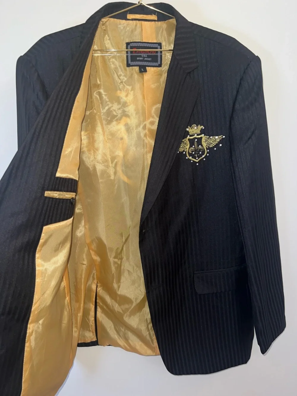 patroncito black pinstripe